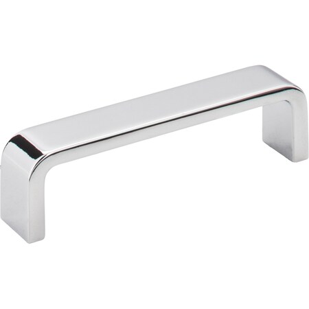 96 Mm Center-to-Center Polished Chrome Square Asher Cabinet Pull